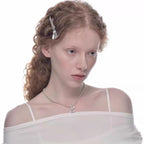 LUMEER-Pearl bow tie hair clip