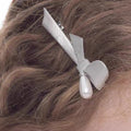 LUMEER-Pearl bow tie hair clip