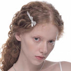 LUMEER-Pearl bow tie hair clip